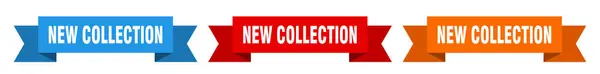 Nieuw Verzamellint Nieuwe Collectie Geïsoleerd Papier Banner Teken — Stockvector