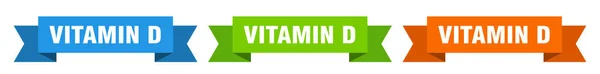 Vitamin Band Vitamin Isoliertes Papierbanner Zeichen — Stockvektor