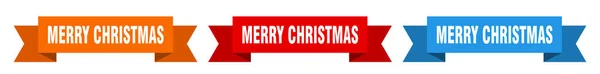 Frohe Weihnachten Frohe Weihnachten Isoliertes Papierbanner Zeichen — Stockvektor