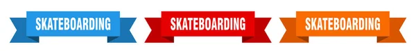 Skateboarding Band Skateboarding Isolierte Papierbanner Zeichen — Stockvektor