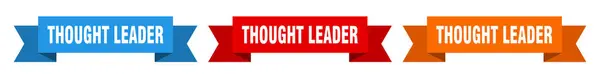 Thought Leader Ribbon Thought Leader Isolated Paper Banner Sign — Stockvector