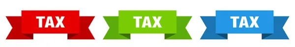 Steuerbändchen Steuerisoliertes Papierbanner Zeichen — Stockvektor