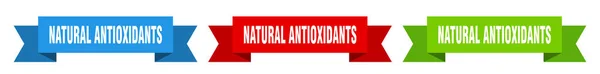 Natürliche Antioxidantien Band Natürliche Antioxidantien Isolierten Papierbanner Zeichen — Stockvektor