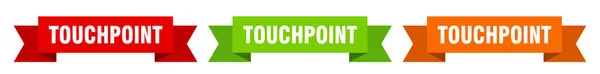 Cinta Punto Contacto Touchpoint Banner Papel Aislado Signo — Vector de stock