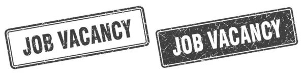 Job Vacancy Square Stamp Job Vacancy Grunge Sign Set — Stock Vector
