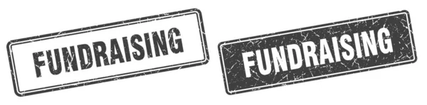Selo Quadrado Angariação Fundos Conjunto Sinal Grunge Angariação Fundos — Vetor de Stock