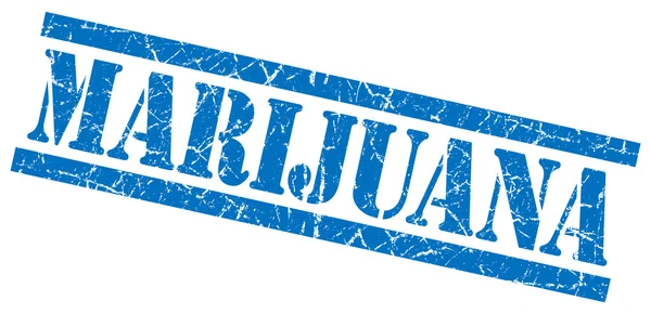 Marijuana blue grungy stamp on white background — Stock Photo, Image