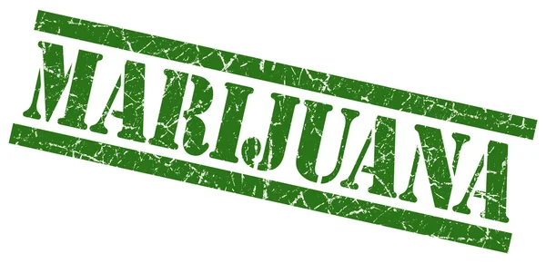 Marijuana green grungy stamp on white background — Stock Photo, Image