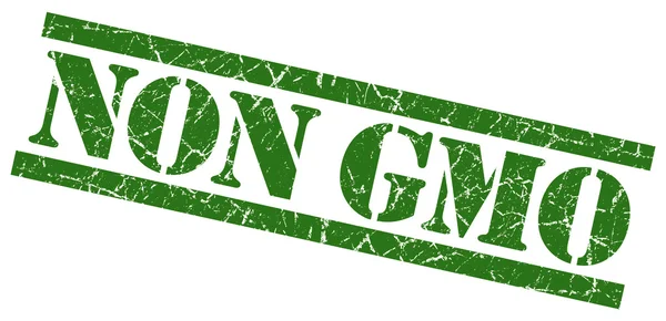 Μη ΓΤΟ πράσινο grungy σφραγίδα σε άσπρο φόντο — Φωτογραφία Αρχείου