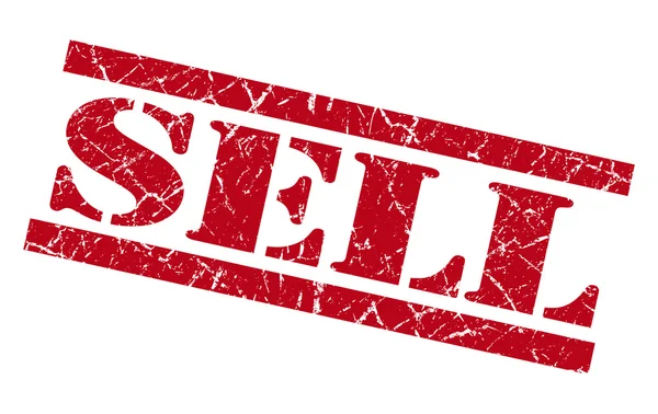 Vender selo grunge vermelho isolado em branco — Fotografia de Stock