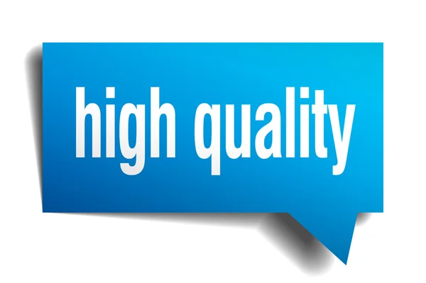 Bolha de fala de papel realista azul 3d de alta qualidade —  Vetores de Stock