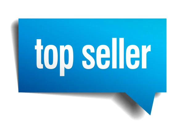 Top seller blue 3d realistic paper speech bubble — Stock Vector