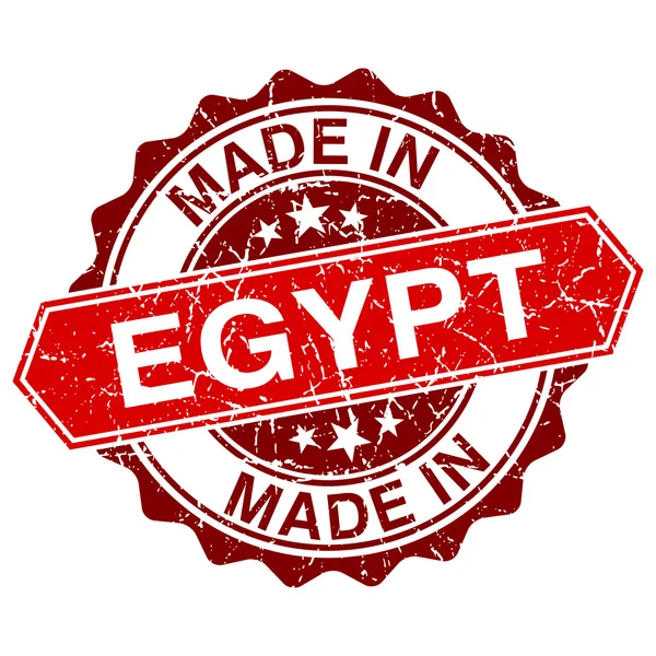 Made in Egypt red stamp isolated on white background — Stock Vector