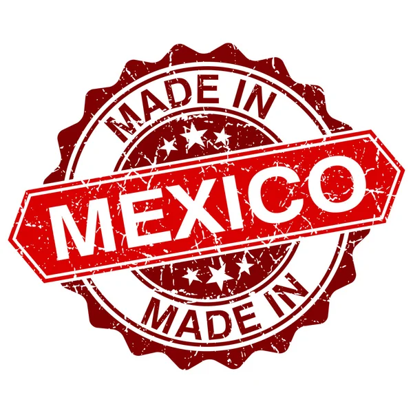 Made in Mexico red stamp isolated on white background — Stock Vector