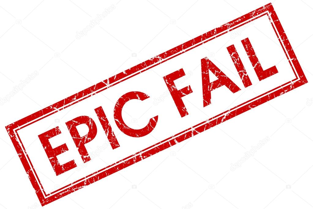 Epic fail red square stamp isolated on white background Stock Photo by  ©Aquir014b 58573175
