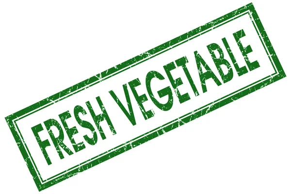 白い背景に分離されて新鮮な野菜緑正方形のスタンプ — ストック写真