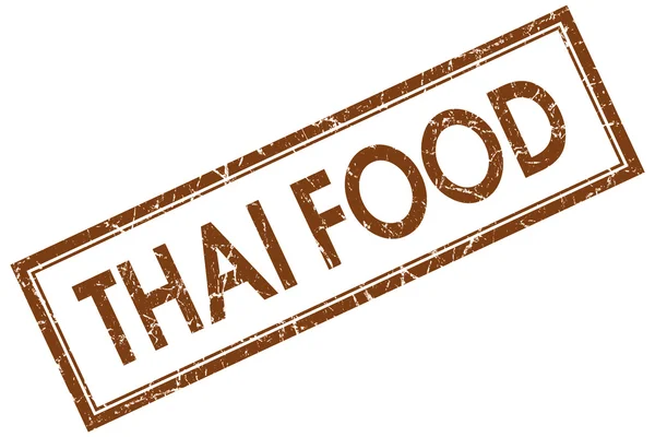 Thai élelmiszer barna négyzet bélyegző elszigetelt fehér background — Stock Fotó