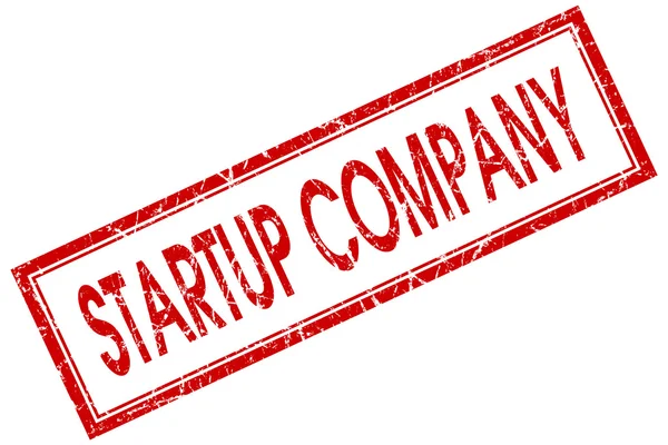 Startup empresa sello cuadrado rojo aislado sobre fondo blanco — Foto de Stock