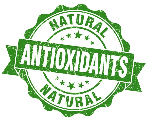 Antioxidants green vintage isolated seal — Stock Photo, Image