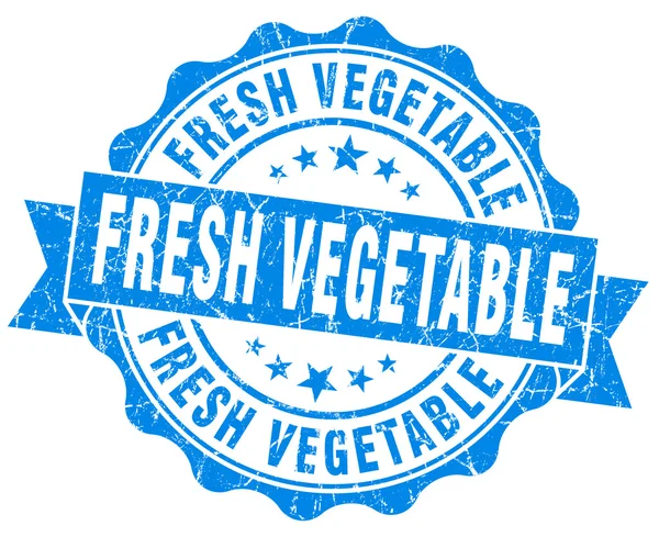 Phoque grunge bleu légumes frais isolé sur blanc — Photo