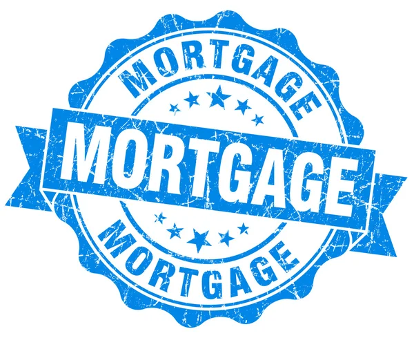 Mortgage blue grunge seal isolated on white — Stock Photo, Image