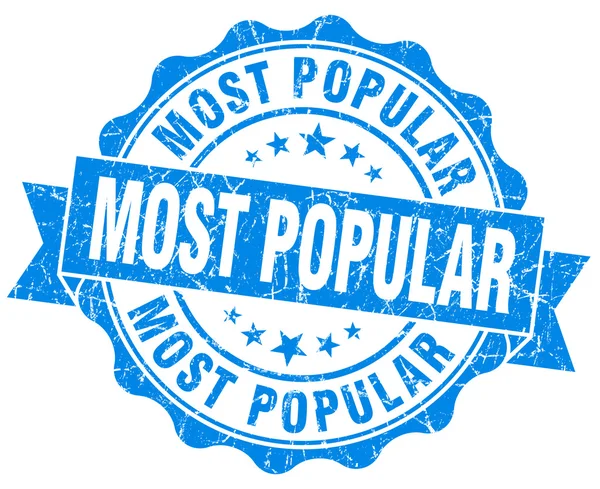 Selo grunge azul mais popular isolado no branco — Fotografia de Stock