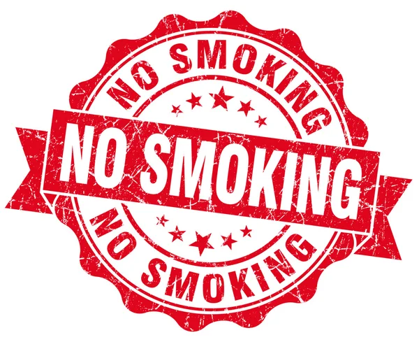 No fumar sello grunge rojo aislado en blanco —  Fotos de Stock