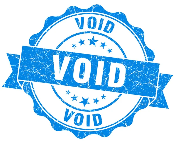 Void の青いグランジ シールに分離ホワイト — ストック写真