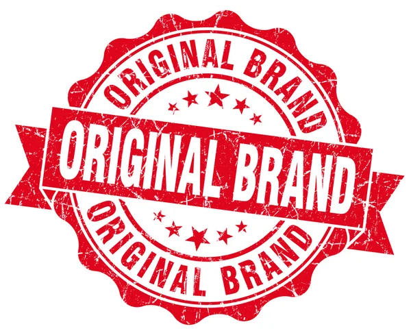 Marca original selo grunge vermelho isolado no branco — Fotografia de Stock