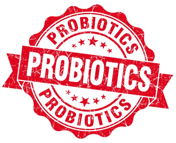 Uszczelnienie guma Probiotyki czerwony na białym tle — Zdjęcie stockowe