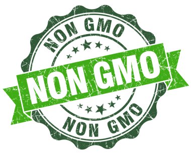 non gmo green vintage seal isolated on white clipart