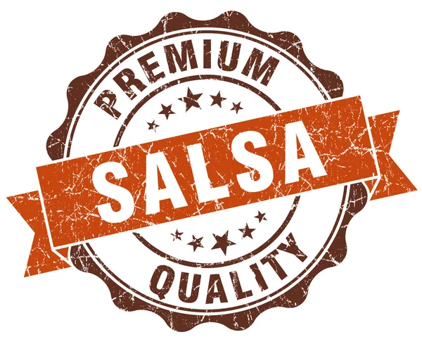 Salsa bruin vintage zegel geïsoleerd op wit — Stockfoto