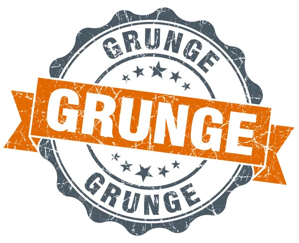 Grunge orange vintage seal isoliert auf weiß — Stockfoto