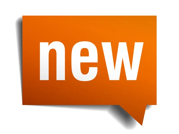 Ny orange taleboble isoleret på hvid – Stock-vektor