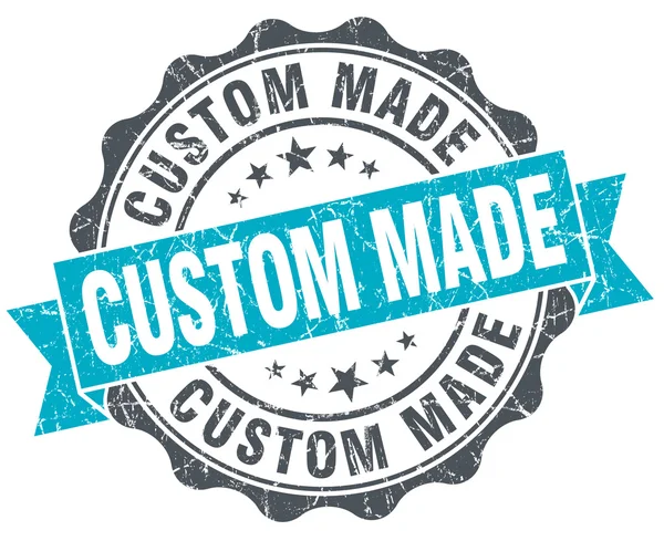 Custom made vintage turquoise seal isolated on white — Stock Photo, Image