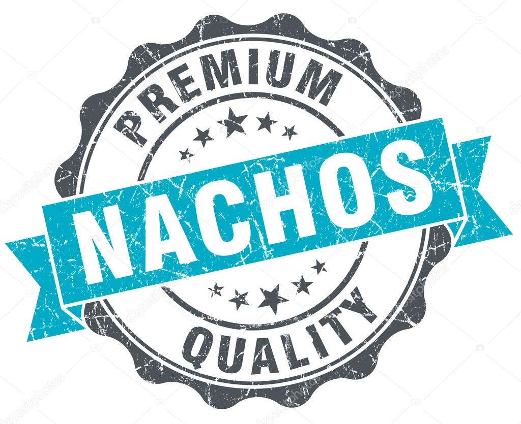nachos vintage turquoise seal isolated on white