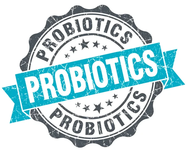 Probiotiques vintage turquoise phoque isolé sur blanc — Photo
