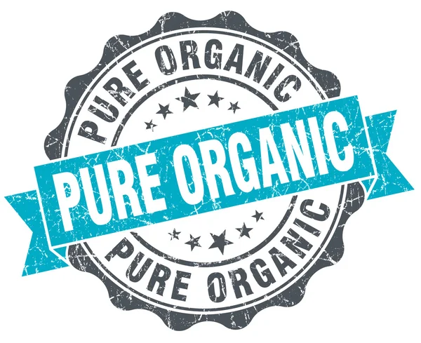 Czysty organicznych vintage pieczęć turkus na białym tle — Zdjęcie stockowe