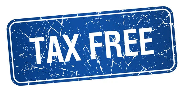 Δωρεάν μπλε τετράγωνο grunge φορολογικής υφής απομονωμένες σφραγίδα — Διανυσματικό Αρχείο