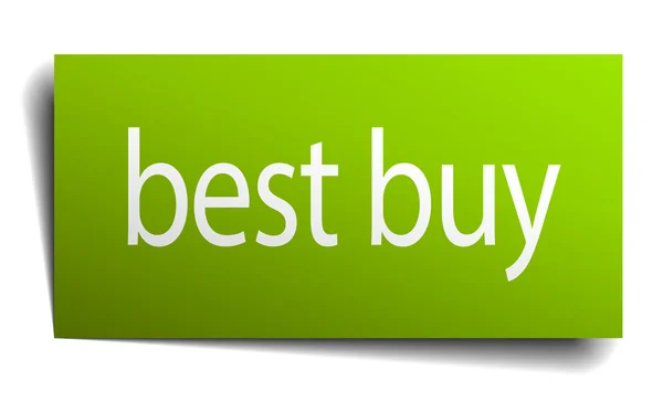 Meilleur acheter panneau de papier vert sur fond blanc — Image vectorielle