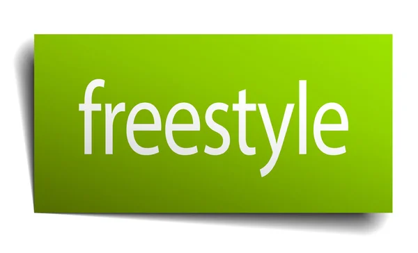 Freestyle panneau de papier vert isolé sur blanc — Image vectorielle