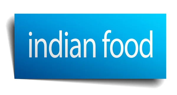 Indian food blue paper sign isolated on white — Stock Vector