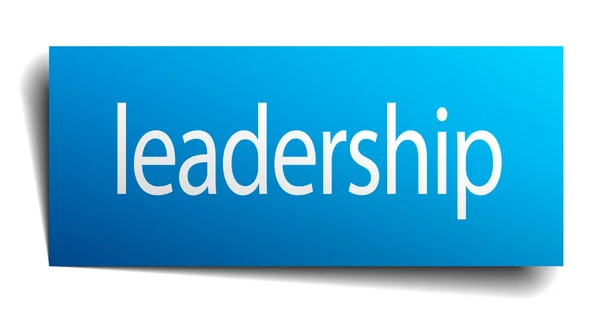 Leadership blue paper sign on white background — Stock Vector