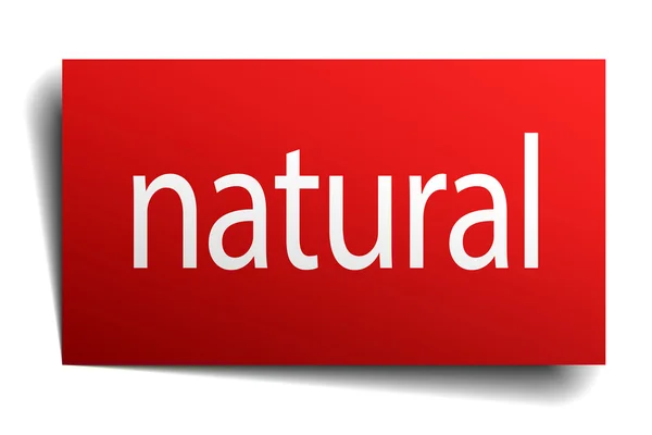 Naturalny czerwony kwadrat na białym tle papier znak biały — Wektor stockowy