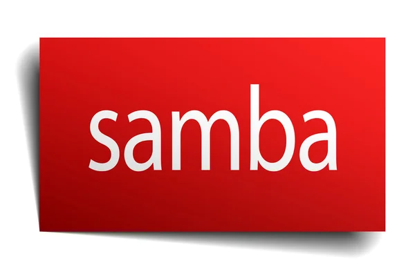 Muestra de papel rojo samba sobre fondo blanco — Archivo Imágenes Vectoriales