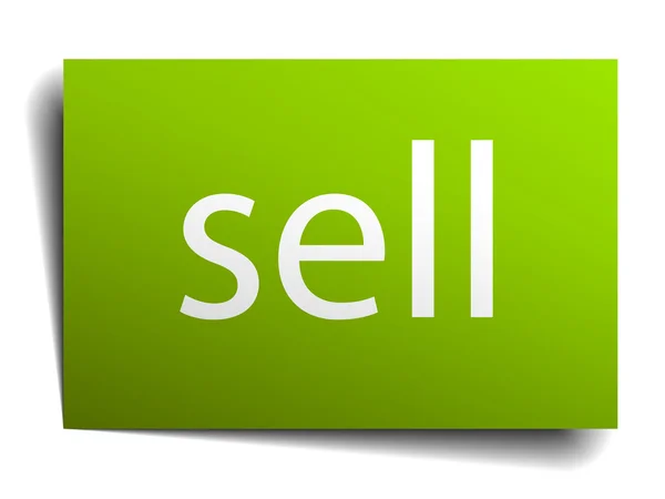 Vender sinal de papel quadrado isolado em branco —  Vetores de Stock