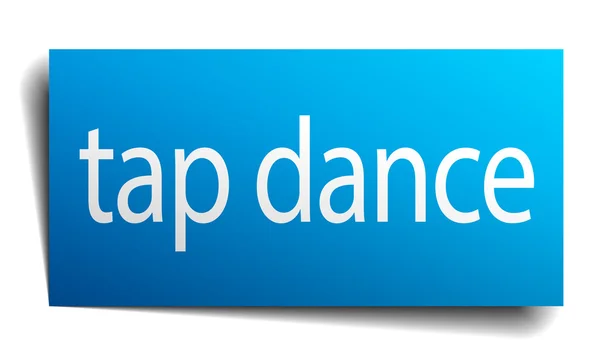 Tap dance blue paper sign isolated on white — Stock Vector