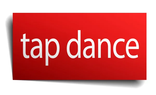 Tap dance red paper sign on white background — Stock Vector