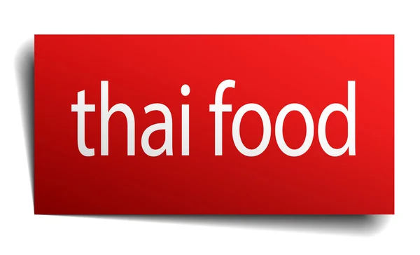 Thai food red paper sign on white background — Stock Vector