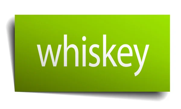 Whiskey quadratische Papierschild isoliert auf weiß — Stockvektor